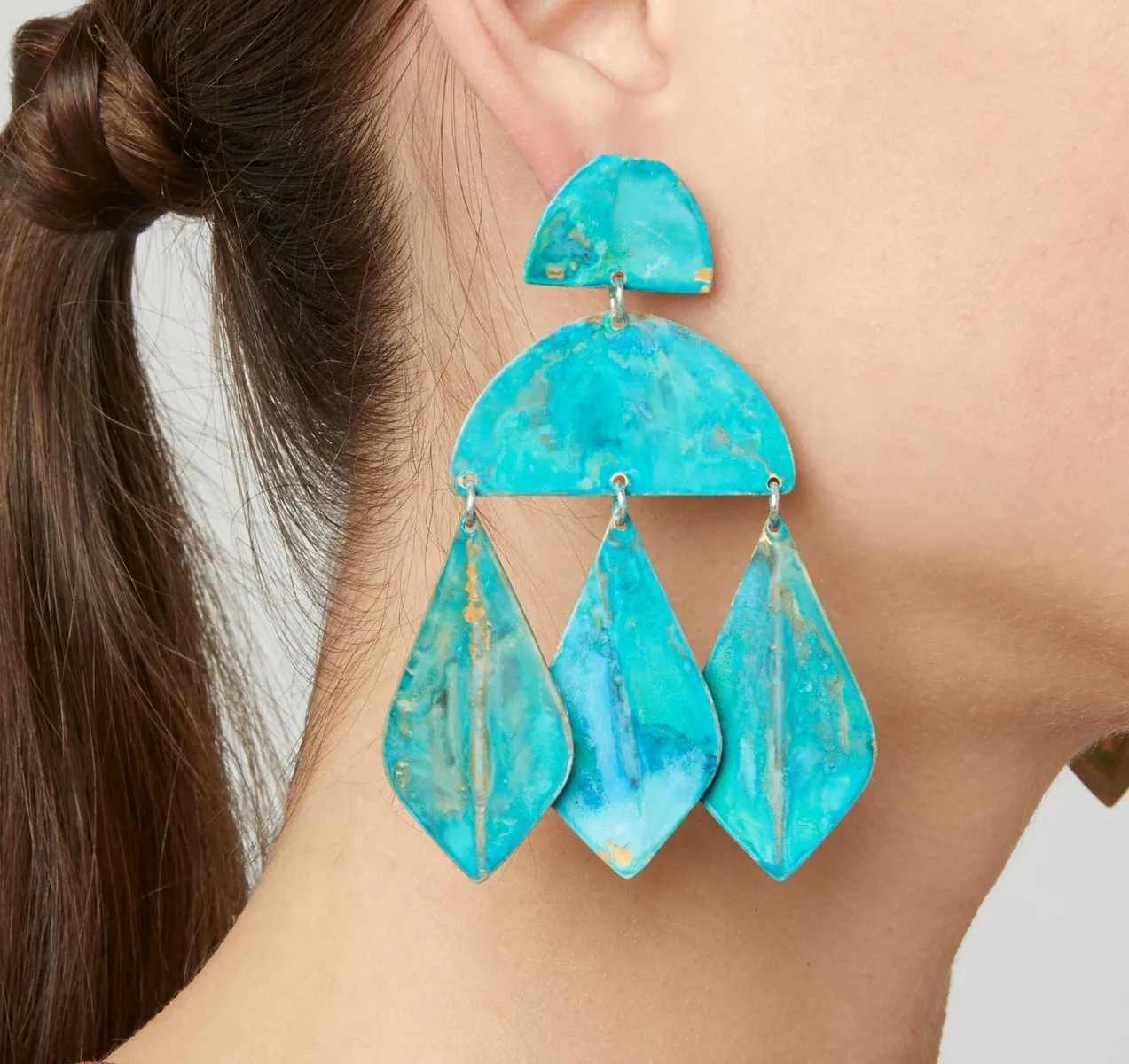 Verdigris Kalaiya Earrings